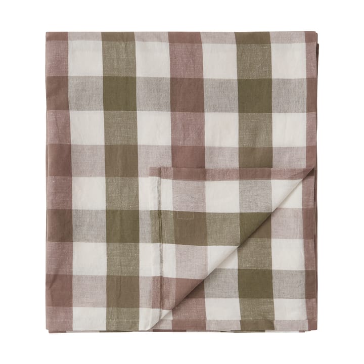 Nappe Checked Cotton Linen 150x250 cm, Olive Lexington