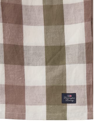 Nappe Checked Cotton Linen 150x250 cm - Olive - Lexington