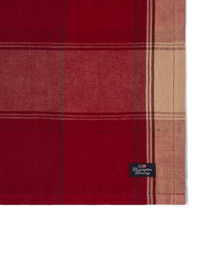 Nappe serviette Checked linen-cotton 50x50 cm, Rouge-beige Lexington