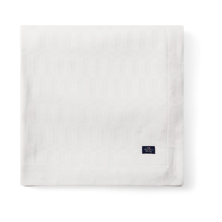 Nappe White jacquard cotton 150x250 cm, Blanc Lexington