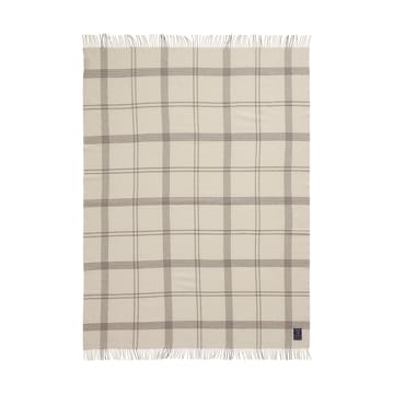 Plaid Checked Recycled Wool 130x170 cm - White-dark gray - Lexington