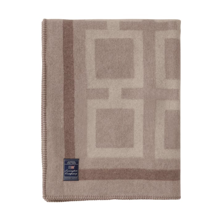 Plaid en laine Graphic Recycled 130x170 cm - Light beige - Lexington