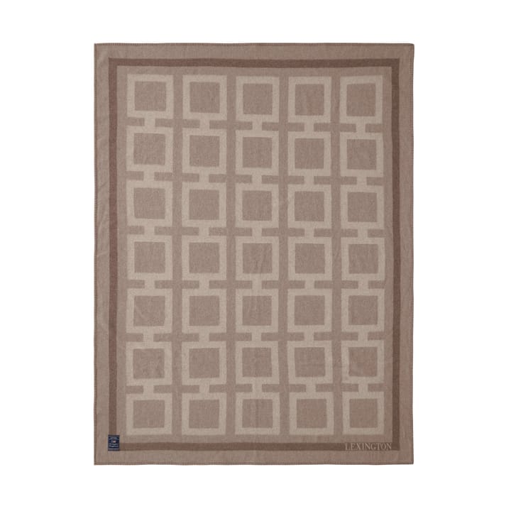 Plaid en laine Graphic Recycled 130x170 cm, Light beige Lexington