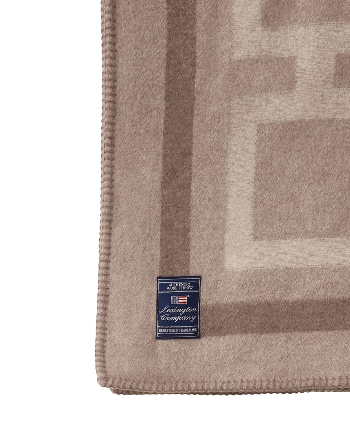 Plaid en laine Graphic Recycled 130x170 cm, Light beige Lexington