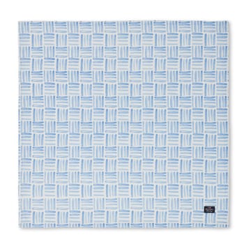 Serviette Graphic Printed Cotton 50x50 cm - Blue-White - Lexington