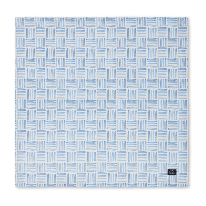 Serviette Graphic Printed Cotton 50x50 cm, Blue-White Lexington