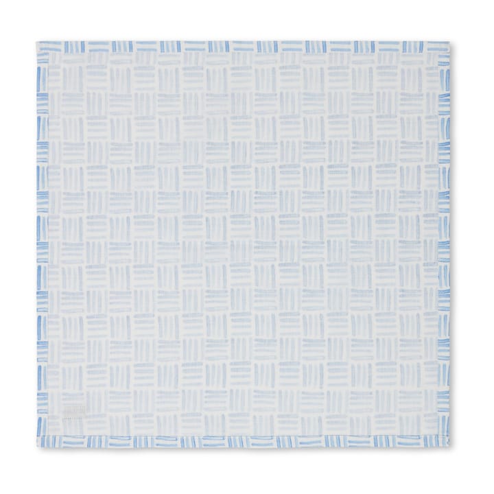 Serviette Graphic Printed Cotton 50x50 cm, Blue-White Lexington