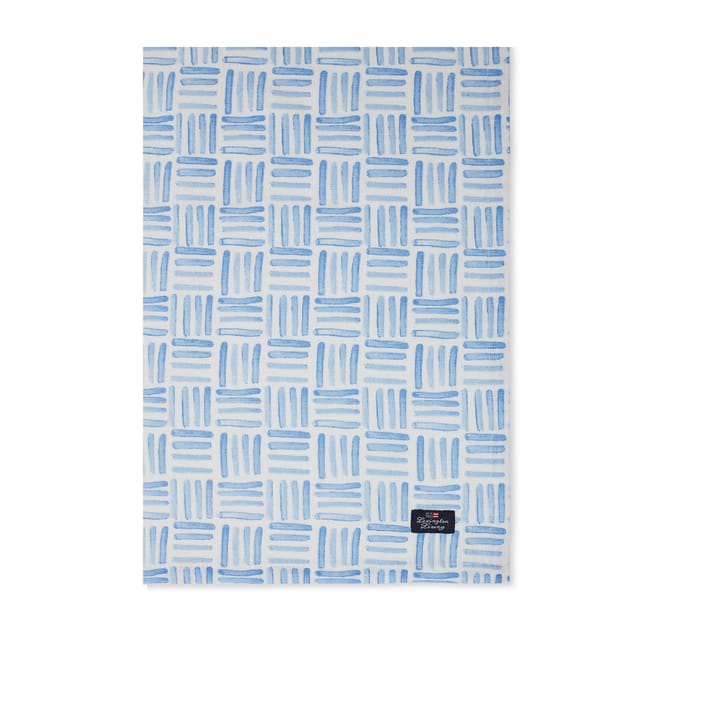 Serviette Graphic Printed Cotton 50x50 cm, Blue-White Lexington