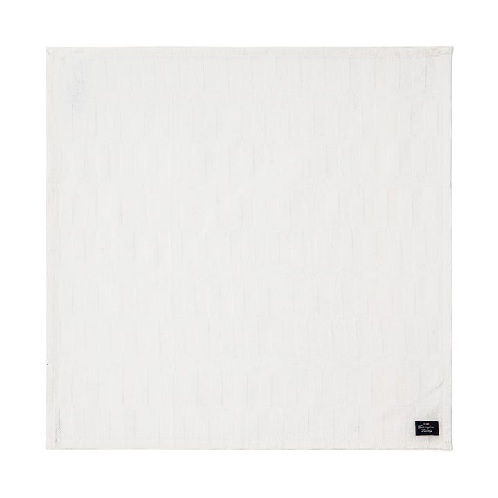 Serviette White jacquard cotton 50x50 cm, Blanc Lexington