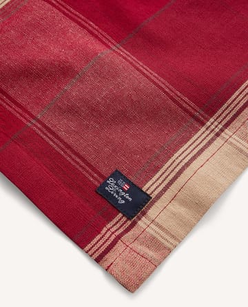 Set de table Checked linen-cotton 40 x 50 cm - Rouge-beige - Lexington