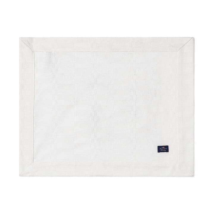 Set de table White jacquard cotton 40x50 cm., Blanc Lexington