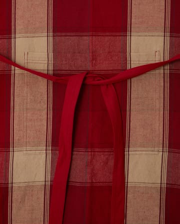 Tablier Checked linen-cotton 80x105 cm - Rouge-beige - Lexington