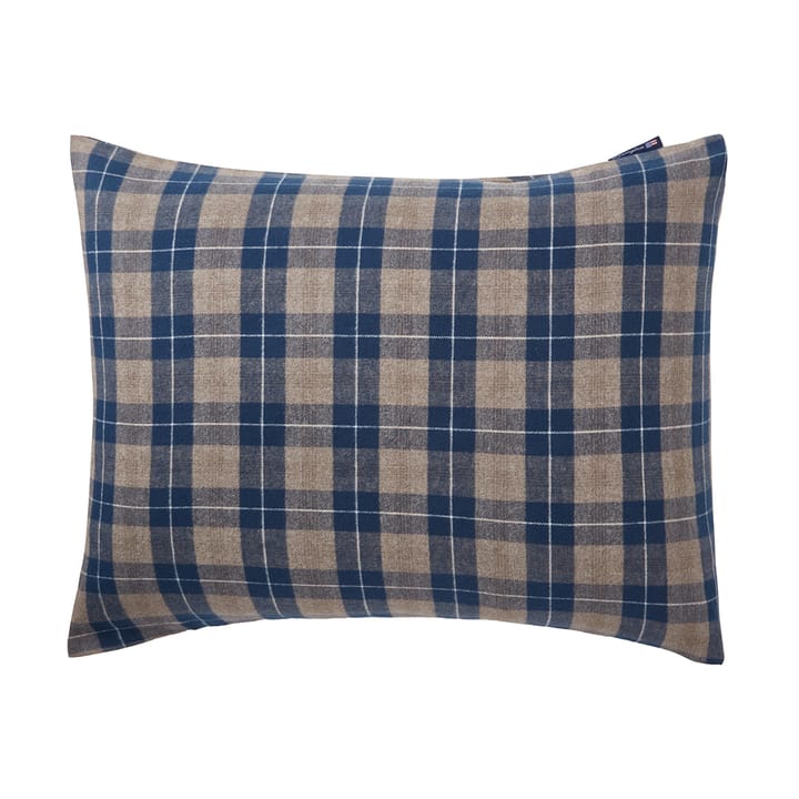 Taie d'oreiller Checked Flannel 50x60 cm, Denim blue-beige Lexington