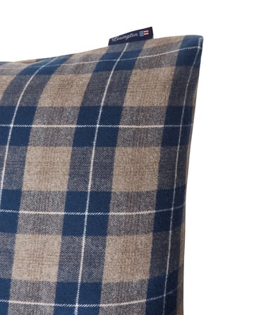 Taie d'oreiller Checked Flannel 50x60 cm - Denim blue-beige - Lexington