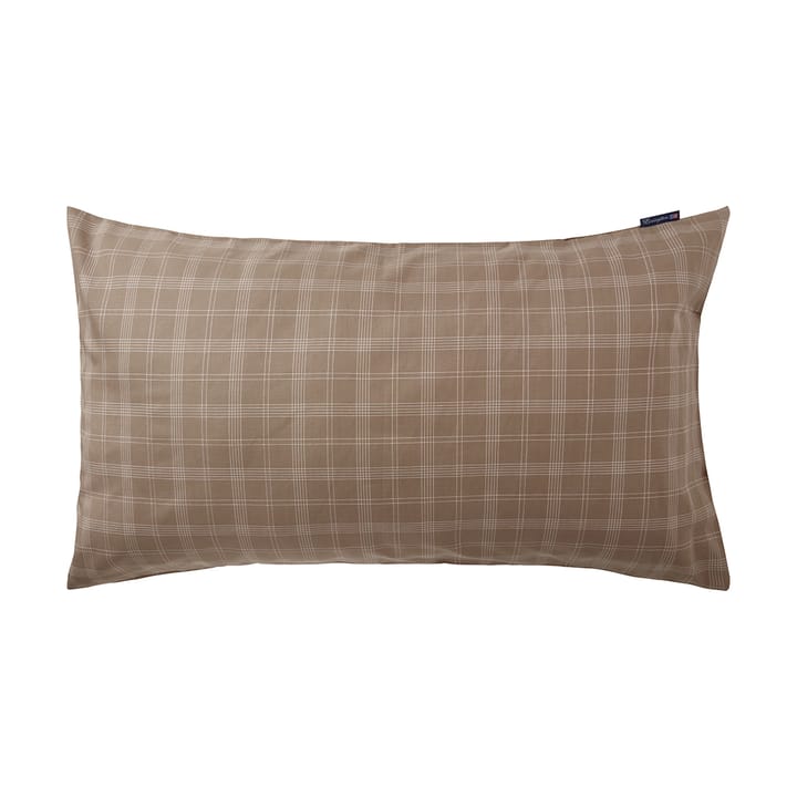 Taie d'oreiller Checked Pin Point Oxford 50x90 cm - Brown - Lexington