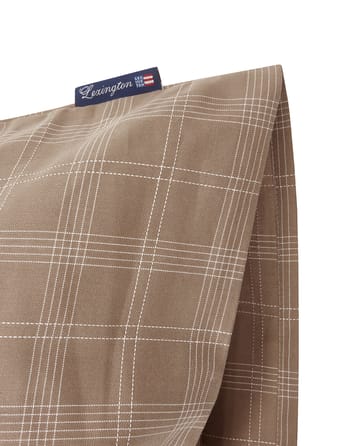 Taie d'oreiller Checked Pin Point Oxford 50x90 cm - Brown - Lexington