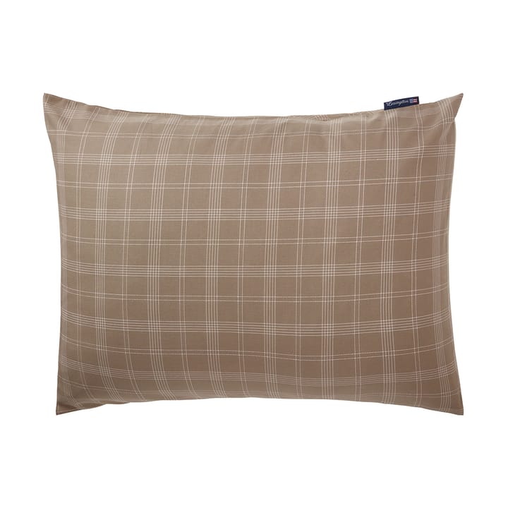 Taie d’oreiller Checked Pinpoint Oxford 50x60 cm, Brown Lexington