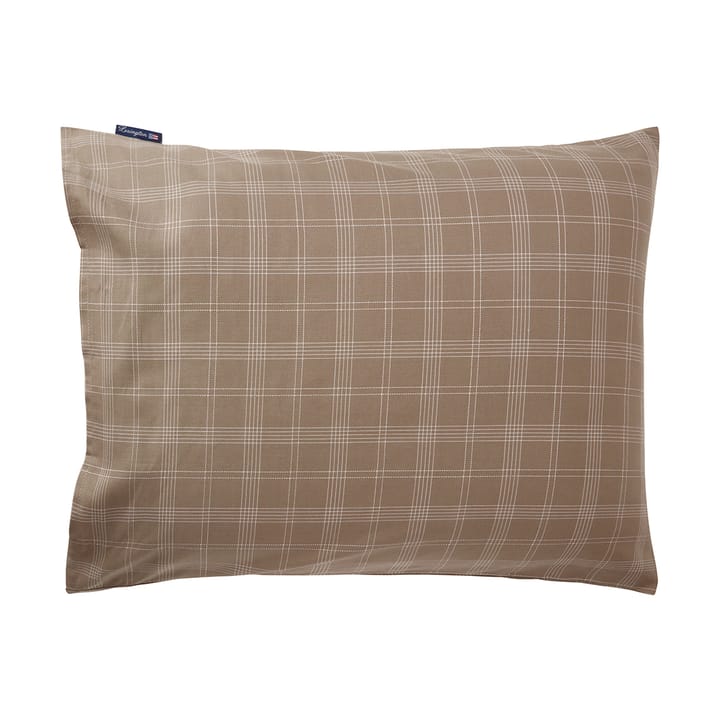 Taie d’oreiller Checked Pinpoint Oxford 50x60 cm, Brown Lexington