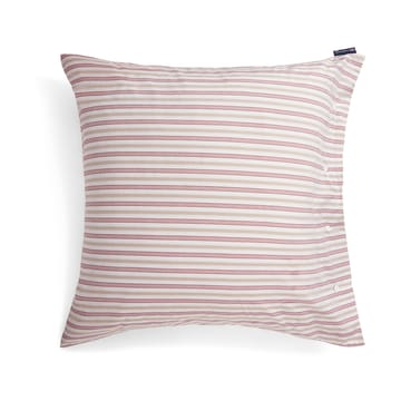 Taie d'oreiller Dobby striped cotton poplin 50x60 cm. - Rouge-beige-blanc - Lexington