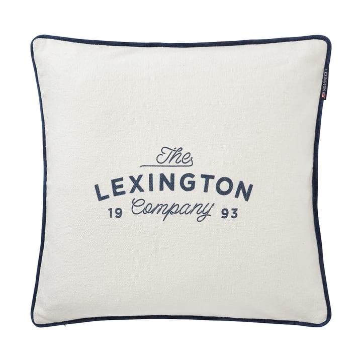 Taie Printed Logo Recycled Cotton 50x50 cm - White - Lexington