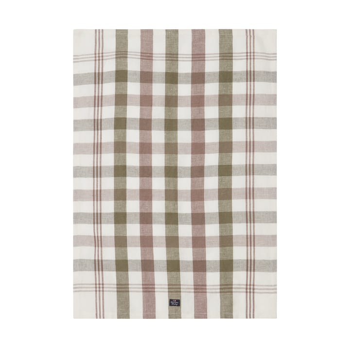 Torchon de cuisine Checked Linen/Cotton 50x70 cm - Olive - Lexington