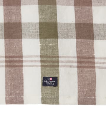 Torchon de cuisine Checked Linen/Cotton 50x70 cm - Olive - Lexington