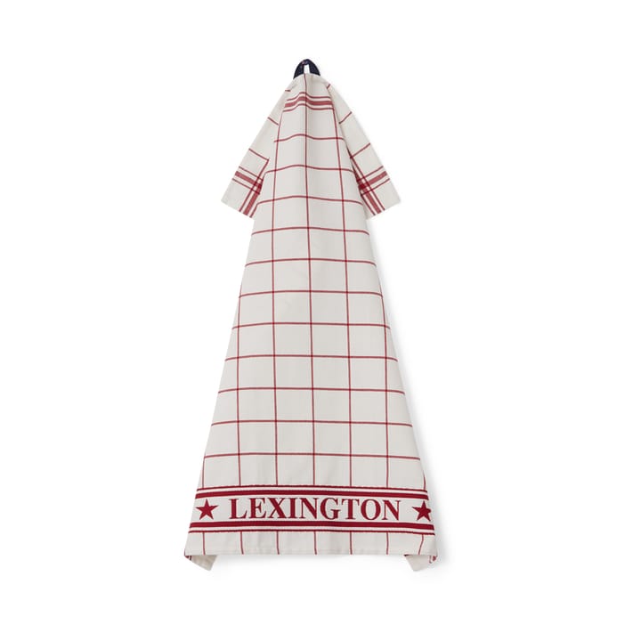 Torchon Lexington checked 50x70 cm, Blanc-rouge Lexington