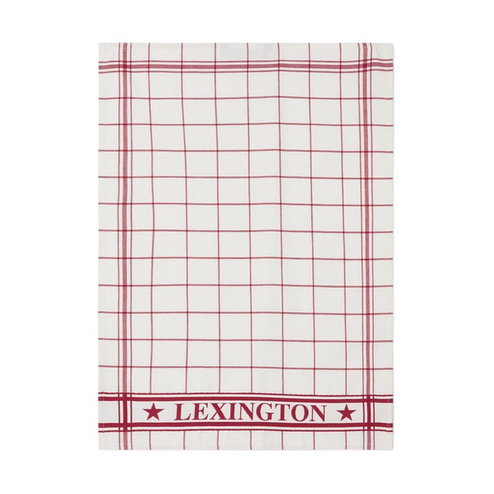 Torchon Lexington checked 50x70 cm, Blanc-rouge Lexington