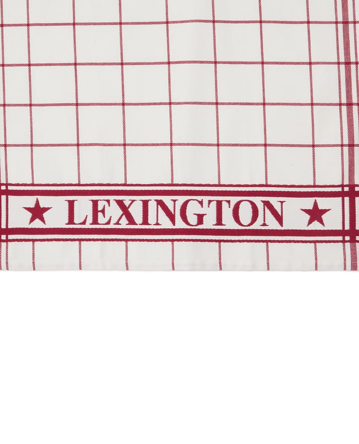 Torchon Lexington checked 50x70 cm, Blanc-rouge Lexington