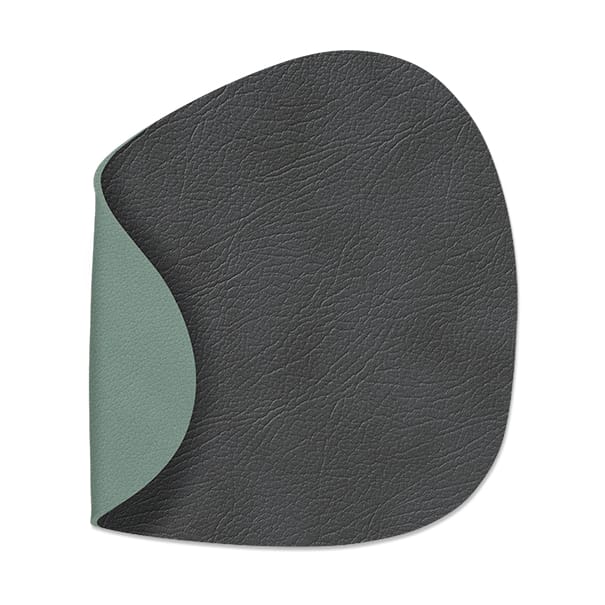 Dessous de verre Cloud-Nupo réversible curve 1 pièce - Gris Anthracite -Vert pastel - LIND DNA