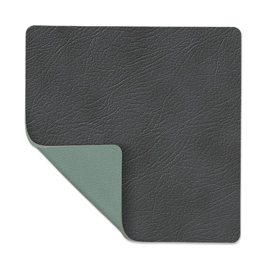 Dessous de verre Cloud-Nupo réversible square 1 pièce - Gris Anthracite -Vert pastel - LIND DNA