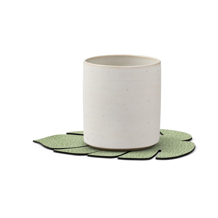 Dessous de verre Monstera Leaf Hippo, Vert olive LIND DNA