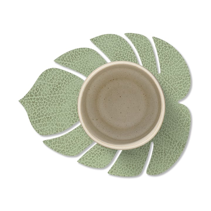 Dessous de verre Monstera Leaf Hippo, Vert olive LIND DNA