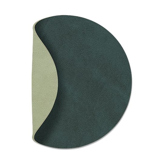 Dessous de verre Nupo circle réversible 1 pièce - Dark green-olive green - LIND DNA