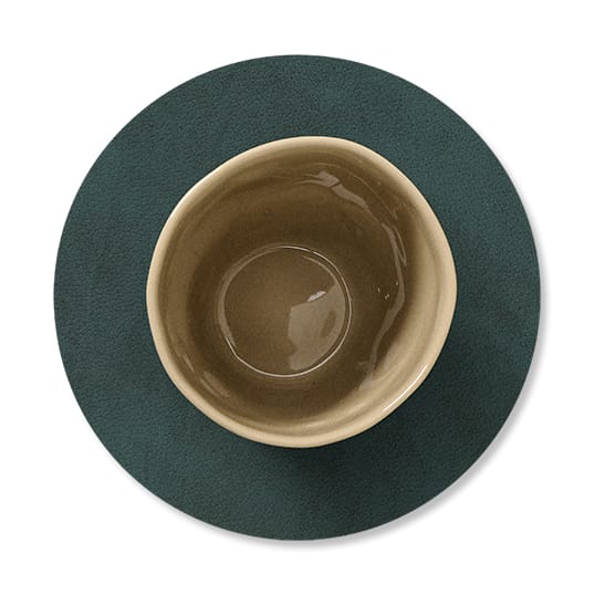 Dessous de verre Nupo circle réversible 1 pièce, Dark green-olive green LIND DNA