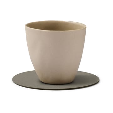 Dessous de verre Nupo circle réversible 1 pièce - Linen-Flint Grey - LIND DNA