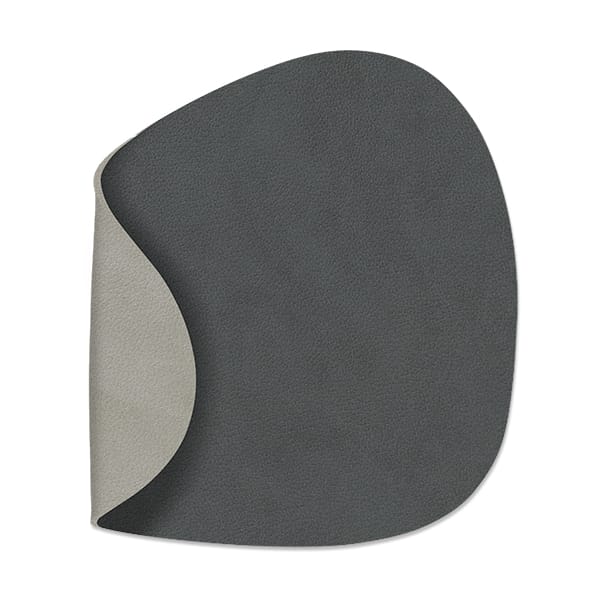 Dessous de verre Nupo recto-verso curve 1 pièce - gris anthracite-gris clair - LIND DNA