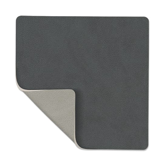 Dessous de verre Nupo réversible square 1 pièce - gris anthracite-gris clair - LIND DNA