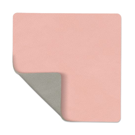 Dessous de verre Nupo réversible square 1 pièce - rose-gris clair - LIND DNA