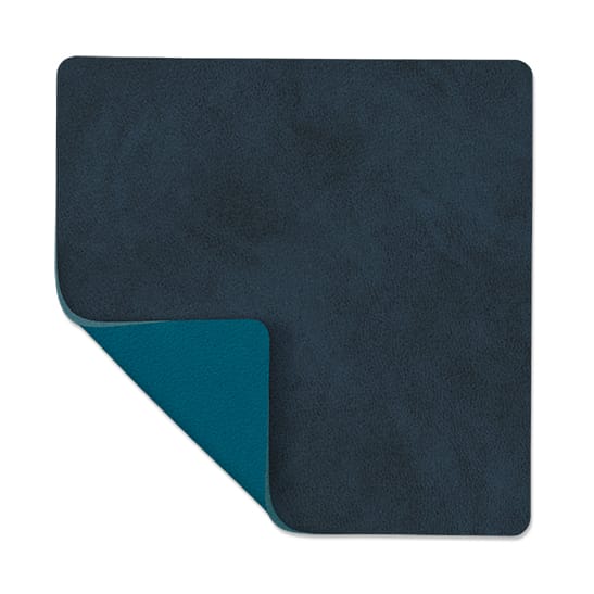 Dessous de verre square réversible Nupo 1 pièce - Midnight blue-petrol - LIND DNA