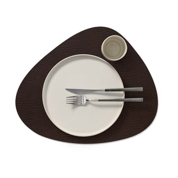 Set de Table Bull réversible curve L 1 pièce - Noir-marron - LIND DNA