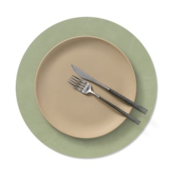 Set de table circle réversible Nupo M 1 pièce - Dark green-olive green - LIND DNA