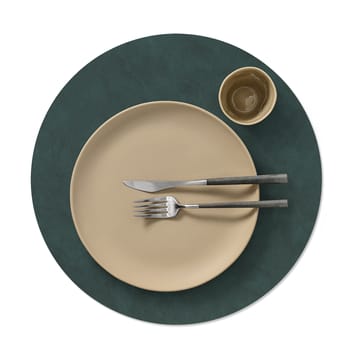 Set de table circle réversible Nupo XL 1 pièce - Dark green-olive green - LIND DNA