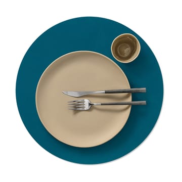 Set de table circle réversible Nupo XL 1 pièce - Midnight blue-petrol - LIND DNA