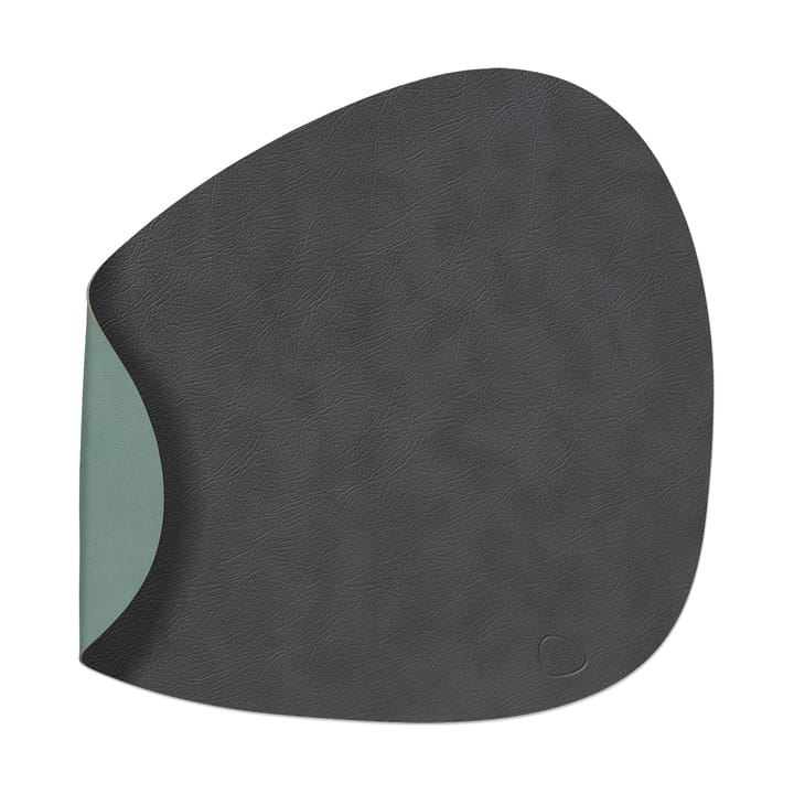 Set de Table Cloud-Nupo réversible curve L 1 pièce - Gris Anthracite -Vert pastel - LIND DNA