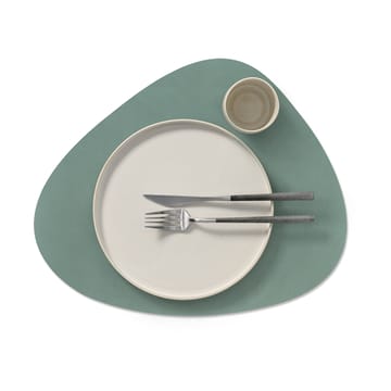 Set de Table Cloud-Nupo réversible curve L 1 pièce - Gris Anthracite -Vert pastel - LIND DNA