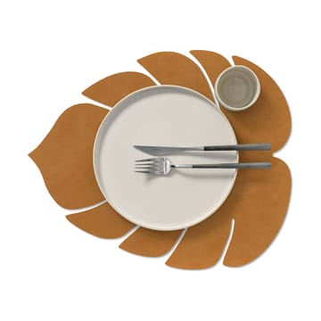 Set de table Monstera Leaf Nupo L - Burned curry - LIND DNA