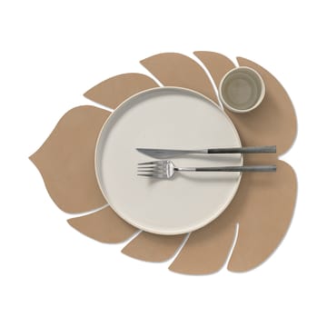 Set de table Monstera Leaf Nupo L - Nougat - LIND DNA