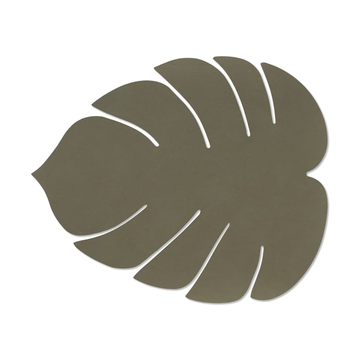 Set de table Monstera Leaf Nupo L - Vert armée - LIND DNA