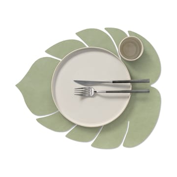 Set de table Monstera Leaf Nupo L - Vert olive - LIND DNA